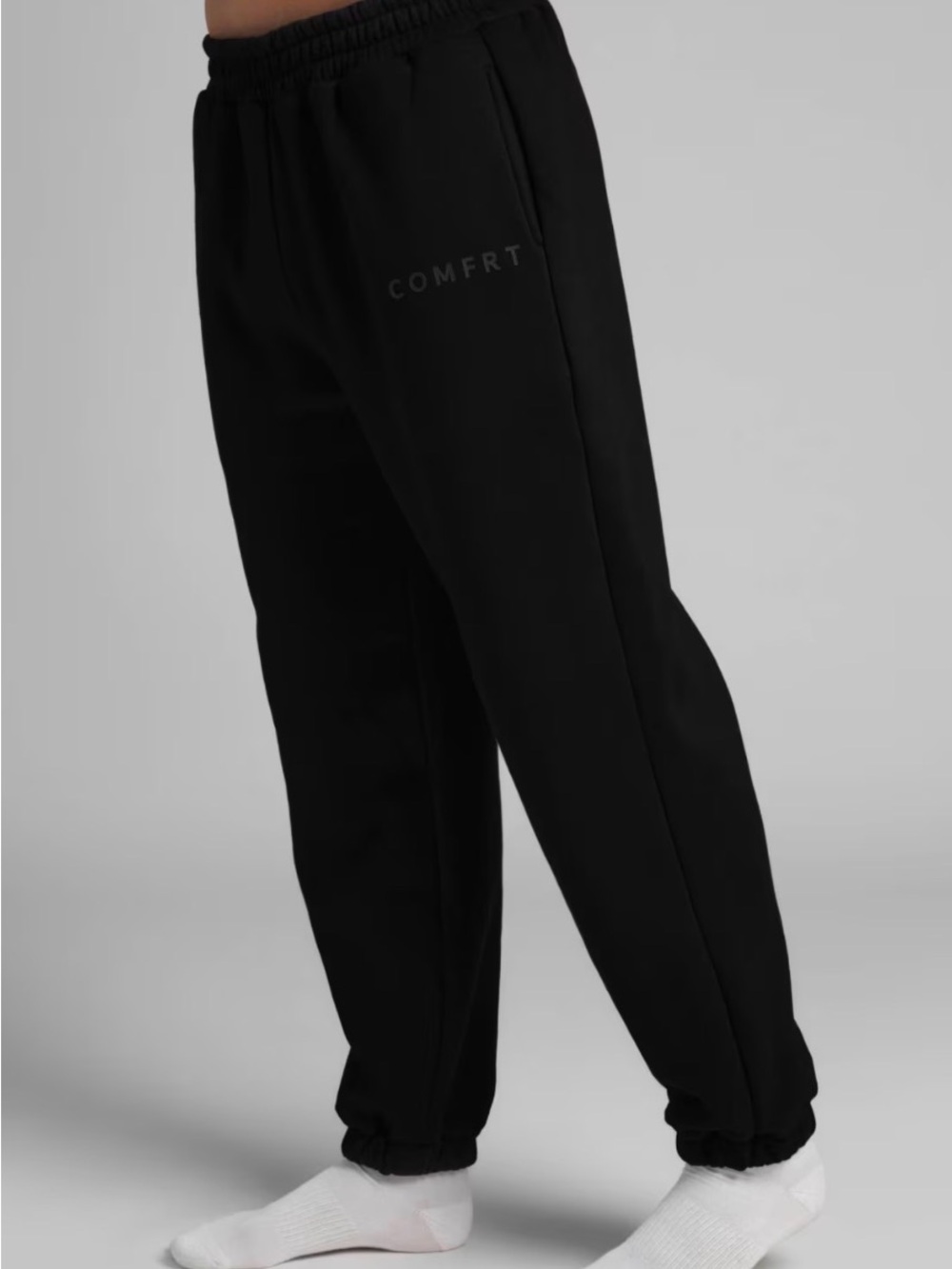 COMFRT Men's Black Relaxed Jogger Sweatpants